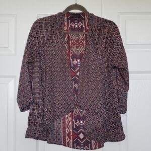 Bobeau Med Kimono Duster Open Front Cardigan
